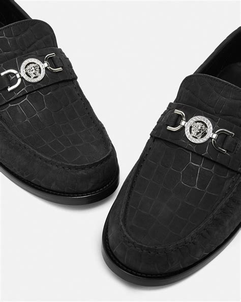 versus versace croc cross|versace suede loafers.